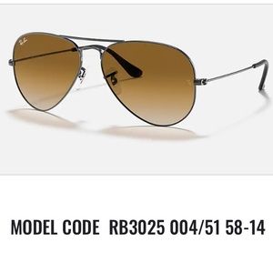 Rayban Aviator Gunmetal Gradient Sunglasses. Barely worn